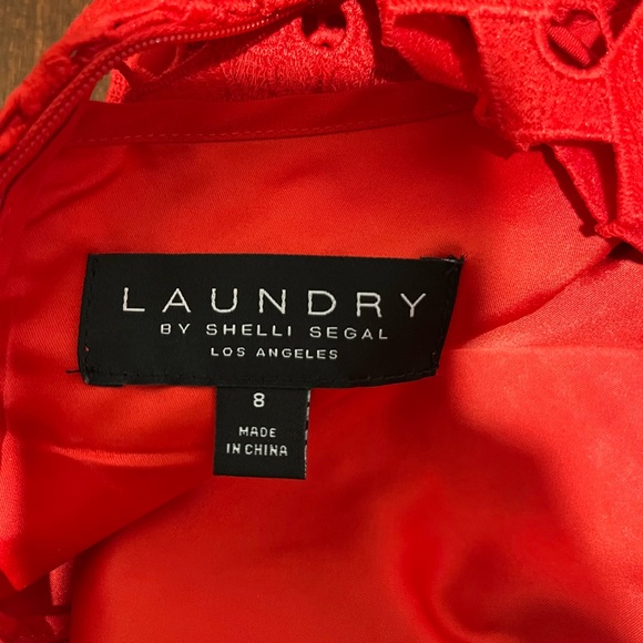 Laundry Geometric Red Lace Dress - Picture 5 of 8